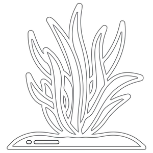 Seaweed outline - aquarium design background